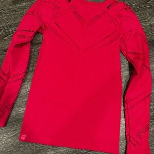 Fabletics Women's Hot Pink Long Sleeve Top, XS